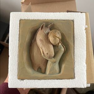 NIB Willow Tree “Quiet Strength” by Artist Susan Lordi Carved Horse Wall Plaque